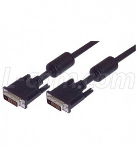 DVI-D Dual Link LSZH Cable Male/Male w/ Ferrites, 3.0 ft