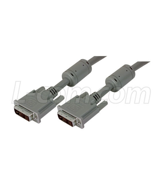 Premium DVI-I Single Link DVI Cable Male / Male w/ Ferrites, 5.0 ft