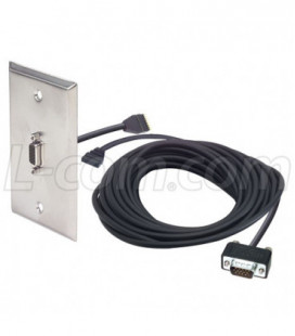 SVGA HD15 Male/Female w/ Disconnect and Wall Plate 15.0 ft