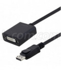 DisplayPort to DVI Adapter Cable, 7.25" Long