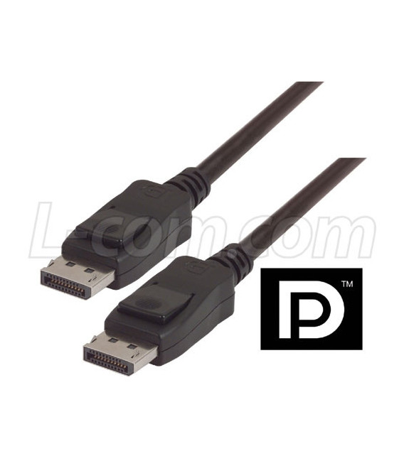 DisplayPort Cable Male-Male, Black - 0.5m