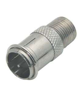Coaxial Adapter, F Male Push-on / F Female