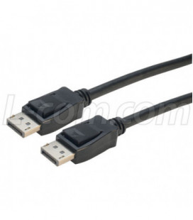 Low Profile DisplayPort Cable Male-Male, Black - 1.0m