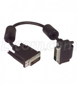 DVI-D Dual Link DVI Cable Male / Male Right Angle,Top 1.0 ft