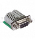 DB9 Female Connector for Field Termination with Screwless Terminal Block