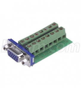 HD15 Female Connector for Field Termination - Panel Mountable
