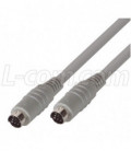 Molded Cable, Mini DIN 6 Male / Male, 25.0 ft