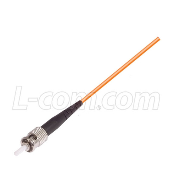 OM1 62.5/125 2.0mm Fiber Pigtail ST, Orange 1.0m