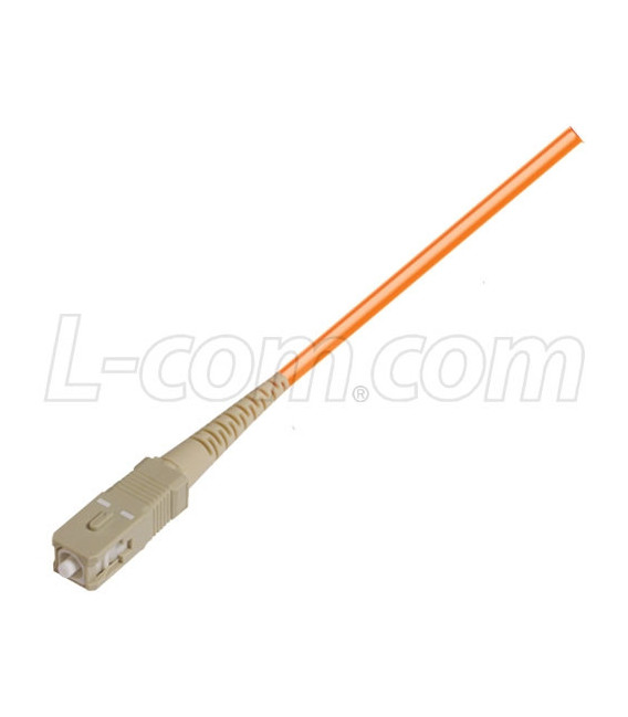 OM1 62.5/125 3mm Fiber Pigtail SC, Orange 2.0m