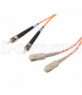 OM2 50/125, Multimode Fiber Cable, Dual ST / Dual SC, 10.0m