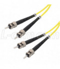OM2 50/125, Multimode Fiber Cable, Dual ST / Dual ST, Yellow 3.0m