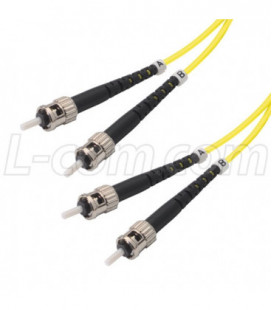 OM2 50/125, Multimode Fiber Cable, Dual ST / Dual ST, Yellow 2.0m