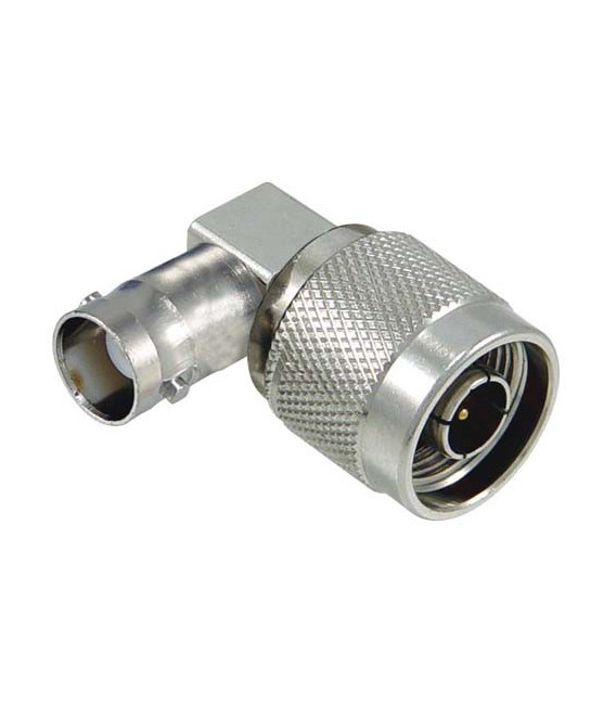 Coaxial Adapter, BNC Female / N-Male Right Angle