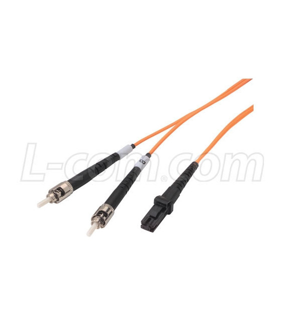 OM2 50/125, Multimode Fiber Cable, Dual ST / MT-RJ, 4.0m