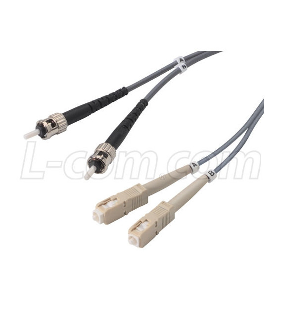 OM1 62.5/125, Multimode Fiber Cable, Dual ST / Dual SC, 25.0m