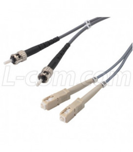 OM1 62.5/125, Multimode Fiber Cable, Dual ST / Dual SC, 25.0m