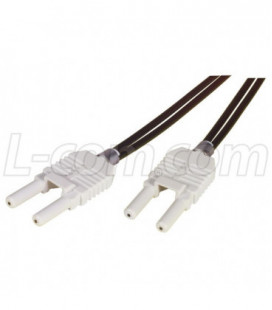 Duplex HFBR Plastic Fiber Optic Cable, 0.3m