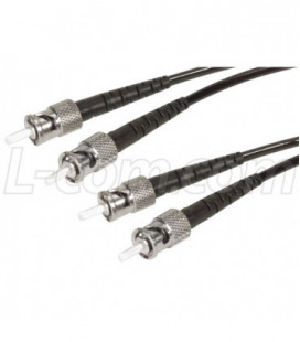OM2 50/125, Military Fiber Cable, Dual ST / Dual ST, 1.0m