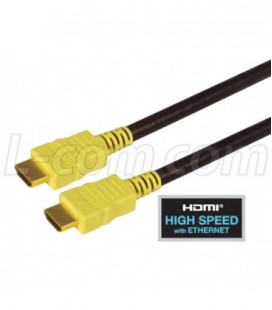 High Speed HDMI® Cable with Ethernet, Male/ Male, Yellow Overmold 2.0 M