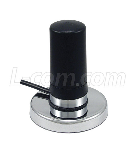 2.4 GHz 3 dBi Black Omni Antenna w/ Magnetic Mount - SMA Male Connector