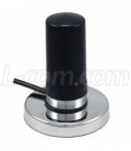 2.4 GHz 3 dBi Black Omni Antenna w/ Magnetic Mount - RP-TNC Plug Connector