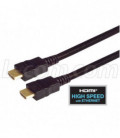 High Speed HDMI® Cable with Ethernet, Male/ Male, Black Overmold 4.0 M