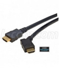 High Speed HDMI® Cable with Ethernet, Male/ 45 Degree Angle Male, Left Exit 4.0 M