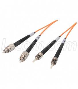 OM2 50/125, Multimode Fiber Cable, Dual FC to Dual ST 5.0m
