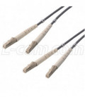 OM1 62.5/125, Multimode Fiber Cable, Dual LC / Dual LC, 5.0m