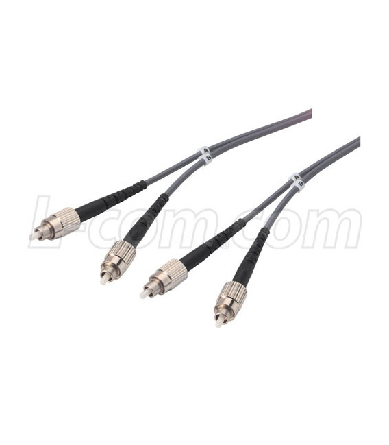 OM1 62.5/125, Multimode Fiber Cable, Dual FC / Dual FC, 5.0m