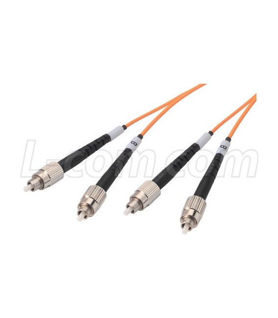 OM2 50/125, Multimode Fiber Cable, Dual FC to Dual FC 1.0m