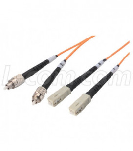 OM2 50/125, Multimode Fiber Cable, Dual FC to Dual SC 3.0m