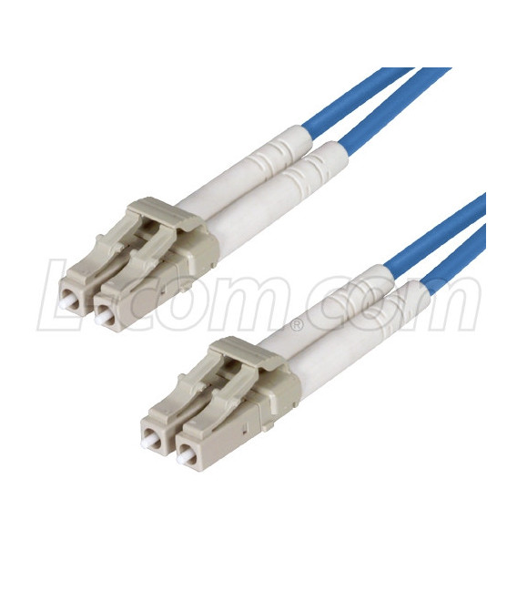 OM2 50/125, Multimode Fiber Cable, Dual LC / Dual LC, Blue 15.0m