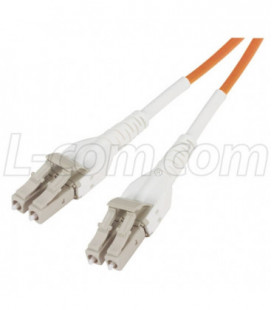 OM2 50/125, Multimode Uniboot Fiber Cable, Dual LC / Dual LC, 1.0m