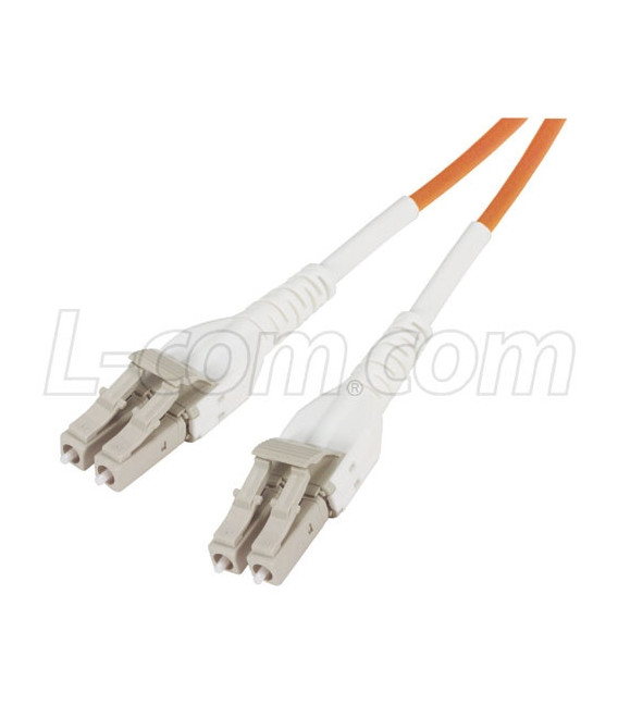OM2 50/125, Multimode Uniboot Fiber Cable, Dual LC / Dual LC, 3.0m