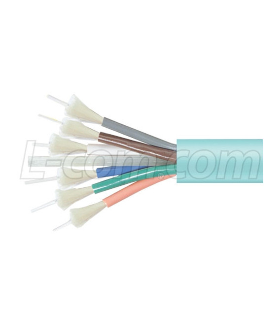 1 Meter Interval 6 count OM4 50/125 Bulk Breakout Cable, 2mm Sub Units