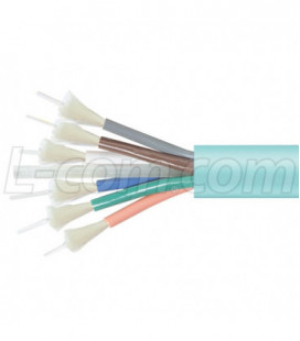 1 Meter Interval 6 count OM4 50/125 Bulk Breakout Cable, 2mm Sub Units