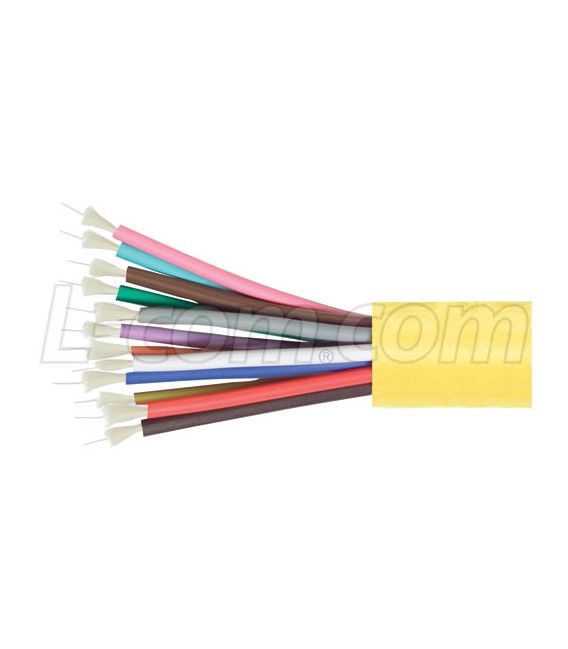 1 Meter Interval 9/125 Bend Insensitive 12 Count Breakout Bulk Cable, 2.5mm Sub Units
