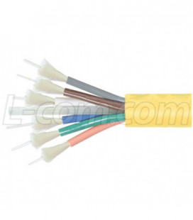 1 Meter Interval 9/125 Bend Insensitive 6 Count Breakout Bulk Cable, 2.5mm Sub Units