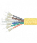 1 Meter Interval 9/125 Bend Insensitive 6 Count Breakout Bulk Cable, 2.5mm Sub Units