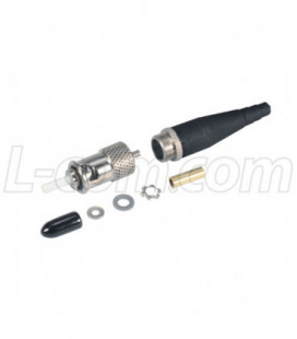 MIL M83522 ST Connector, Multimode Locking Nickel Plated Brass for 2mm fiber