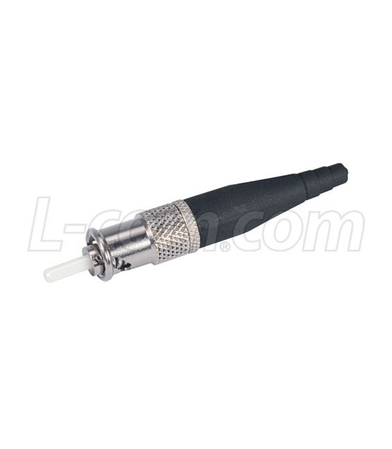 Ruggedized COTS ST Connector, Singlemode Non-Locking Stainless Steel for 2mm fiber