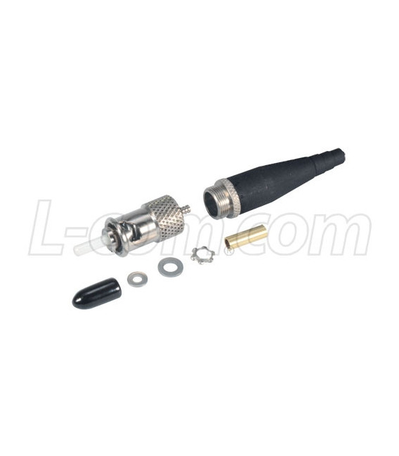 Ruggedized COTS ST Connector, Singlemode Locking Stainless Steel for 2.5mm fiber