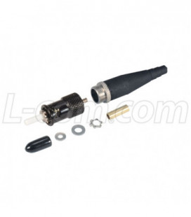 Ruggedized COTS ST Connector, Singlemode Locking Nickel Plated Brass for 2mm fiber