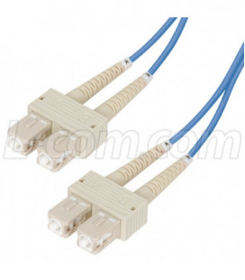 OM2 50/125, Multimode Fiber Cable, Dual SC / Dual SC, Blue 5.0m