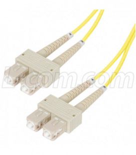 OM2 50/125, Multimode Fiber Cable, Dual SC / Dual SC, Yellow 2.0m