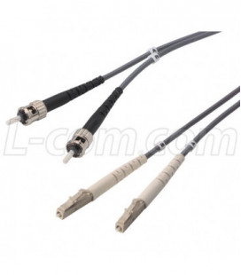 OM1 62.5/125, Multimode Fiber Cable, Dual ST / Dual LC, 1.0m