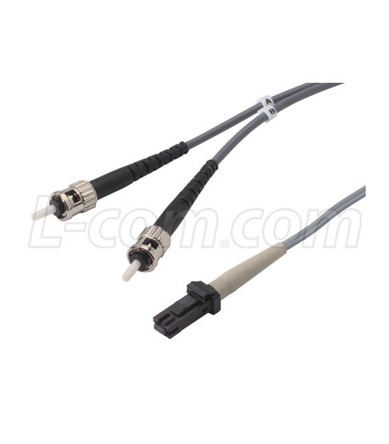 OM1 62.5/125, Multimode Fiber Cable, Dual ST / MT-RJ, 3.0m