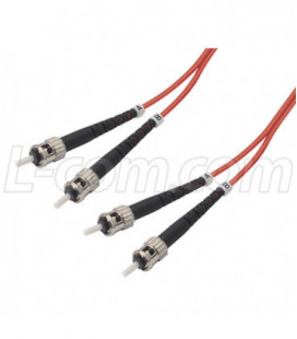 OM1 62.5/125, Multimode Fiber Cable, Dual ST / Dual ST, Red 10.0m