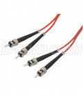 OM1 62.5/125, Multimode Fiber Cable, Dual ST / Dual ST, Red 10.0m